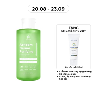 ACTIDEM Nước Tẩy Trang Actidem Dành Cho Da Dầu và Mụn Derma Purifying Cleansing Water 500ml