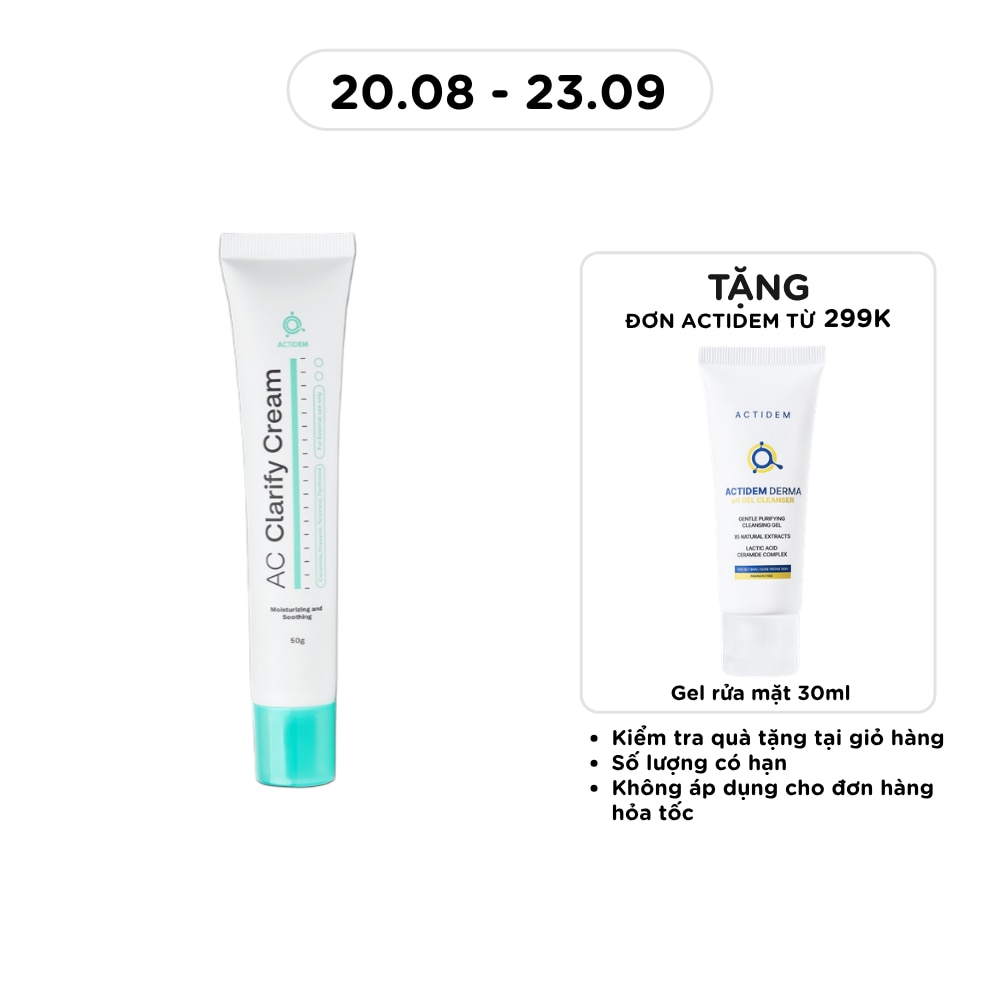 Kem Dưỡng Actidem Hỗ Trợ Làm Dịu Da Mụn AC Clarify Cream 50g image