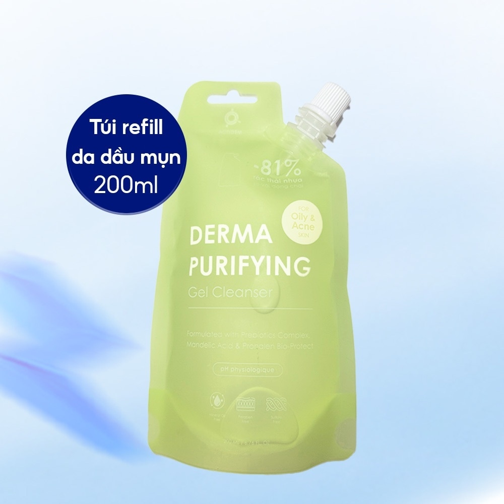 Gel Rửa Mặt Actidem Derma Purifying Gel Cleanser Dạng Túi Refill 200ml image