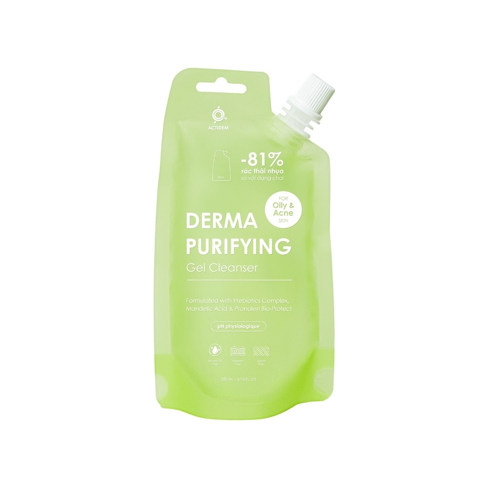 Gel Rửa Mặt Actidem Derma Purifying Gel Cleanser Dạng Túi Refill 200ml image