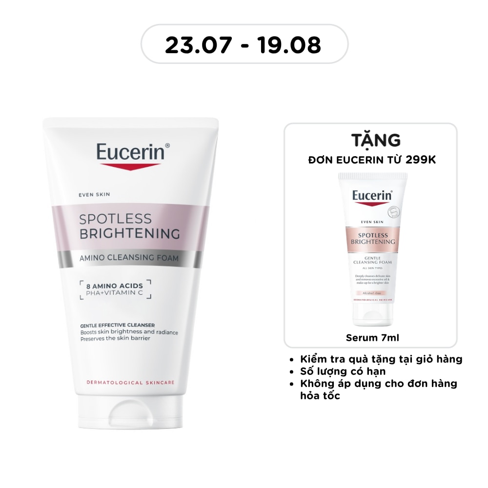 Sữa Rửa Mặt Làm Sáng Da Eucerin Spotless Brightening Amino Cleansing Foam 150ml