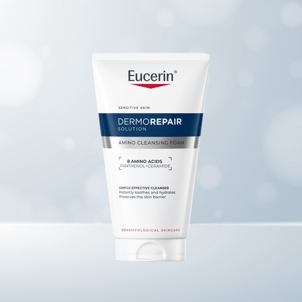 Sữa Rửa Mặt Cho Da Nhạy Cảm Eucerin Dermorepair Solution Amino Cleansing Foam 150ml image