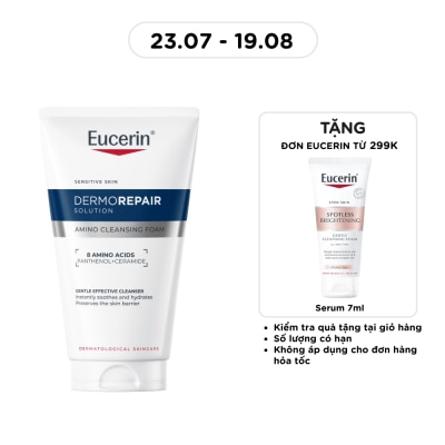EUCERIN - Sữa Rửa Mặt Cho Da Nhạy Cảm Eucerin Dermorepair Solution Amino Cleansing Foam 150ml image