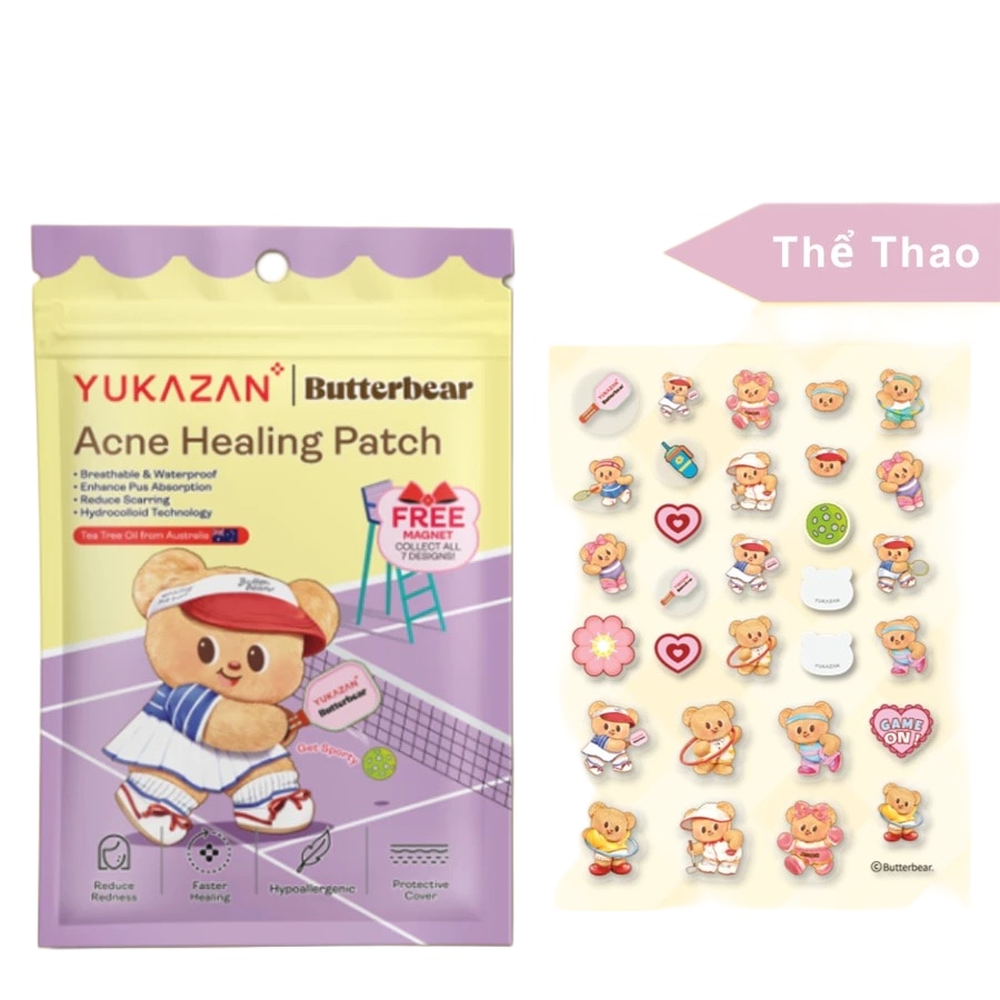 Yukazan Butterbear Acne Healing Patch (Get Sporty) 30pcs