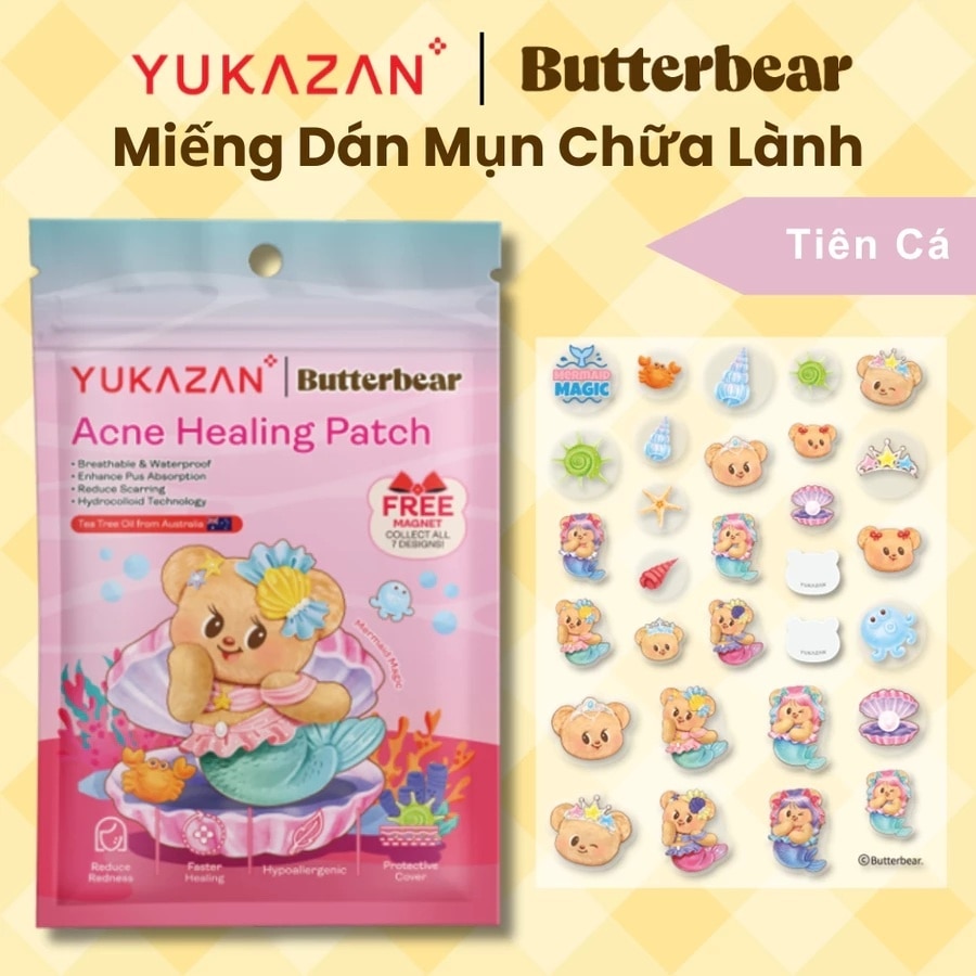 Yukazan Butterbear Acne Healing Patch (Mermaid Magic) 30pcs