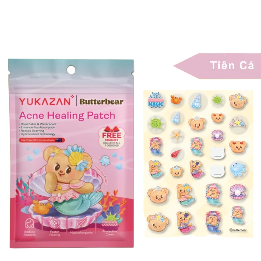Yukazan Butterbear Acne Healing Patch (Mermaid Magic) 30pcs