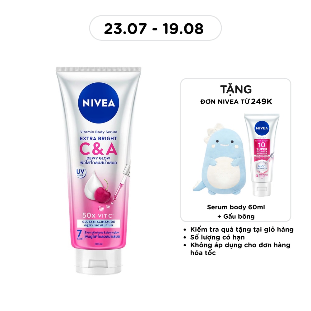 Tinh Chất Dưỡng Thể Nivea Vitamin Body Serum Extra Bright C & A 300ml