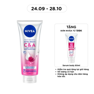 NIVEA Tinh Chất Dưỡng Thể Nivea Vitamin Body Serum Extra Bright C & A 300ml image