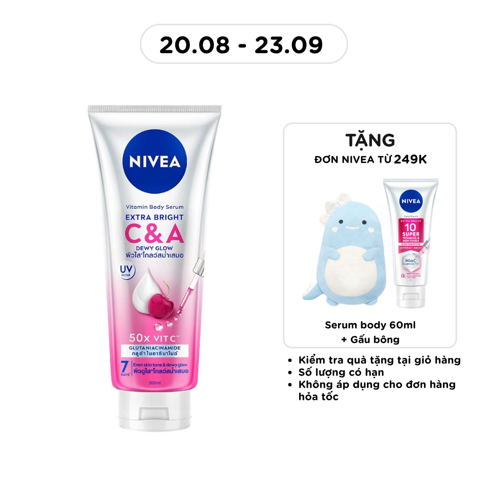 Tinh Chất Dưỡng Thể Nivea Vitamin Body Serum Extra Bright C & A 300ml image