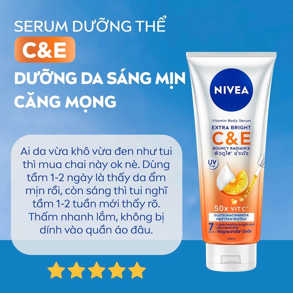 Nivea Vitamin Body Serum Extra Bright C & E 300ml image