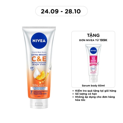 NIVEA Tinh Chất Dưỡng Thể Nivea Vitamin Body Serum Extra Bright C & E 300ml image