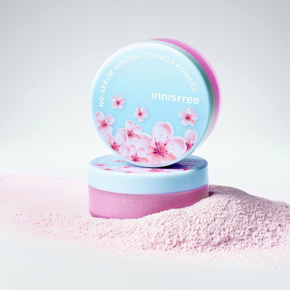 Phấn Phủ Dạng Bột innisfree No-Sebum Mineral Twinkle Powder 5g. #01 Cherry Blossom image