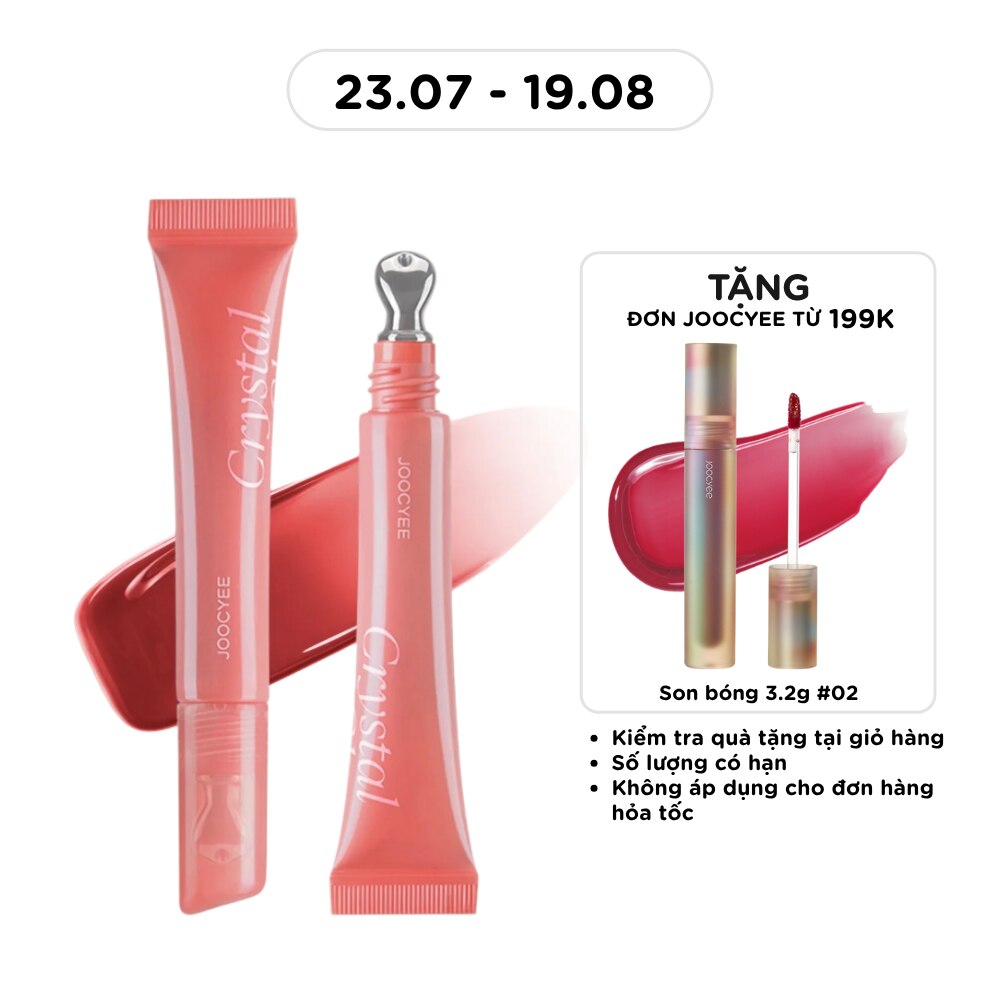 Son Bóng Joocyee Crystal Hydrating Gloss 8ml .#654 Tea Rose image