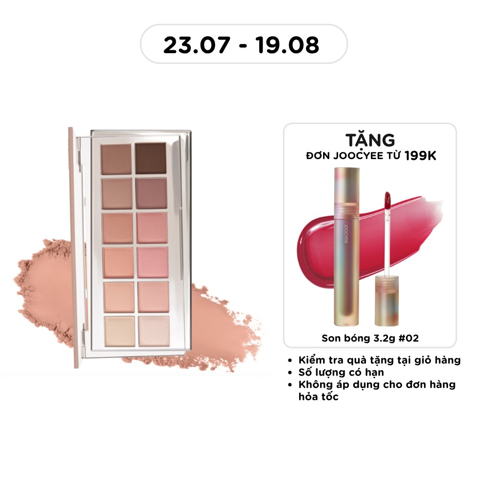 Bảng Phấn Mắt 12 Ô Joocyee 12 Shades Eyeshadow Palette 14g .#02 Pink Melon image
