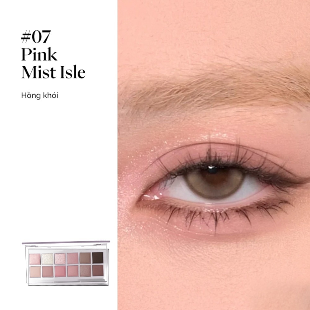 Bảng Phấn Mắt 12 Ô Joocyee 12 Shades Eyeshadow Palette 14g .#07 Pink Mist Isle image