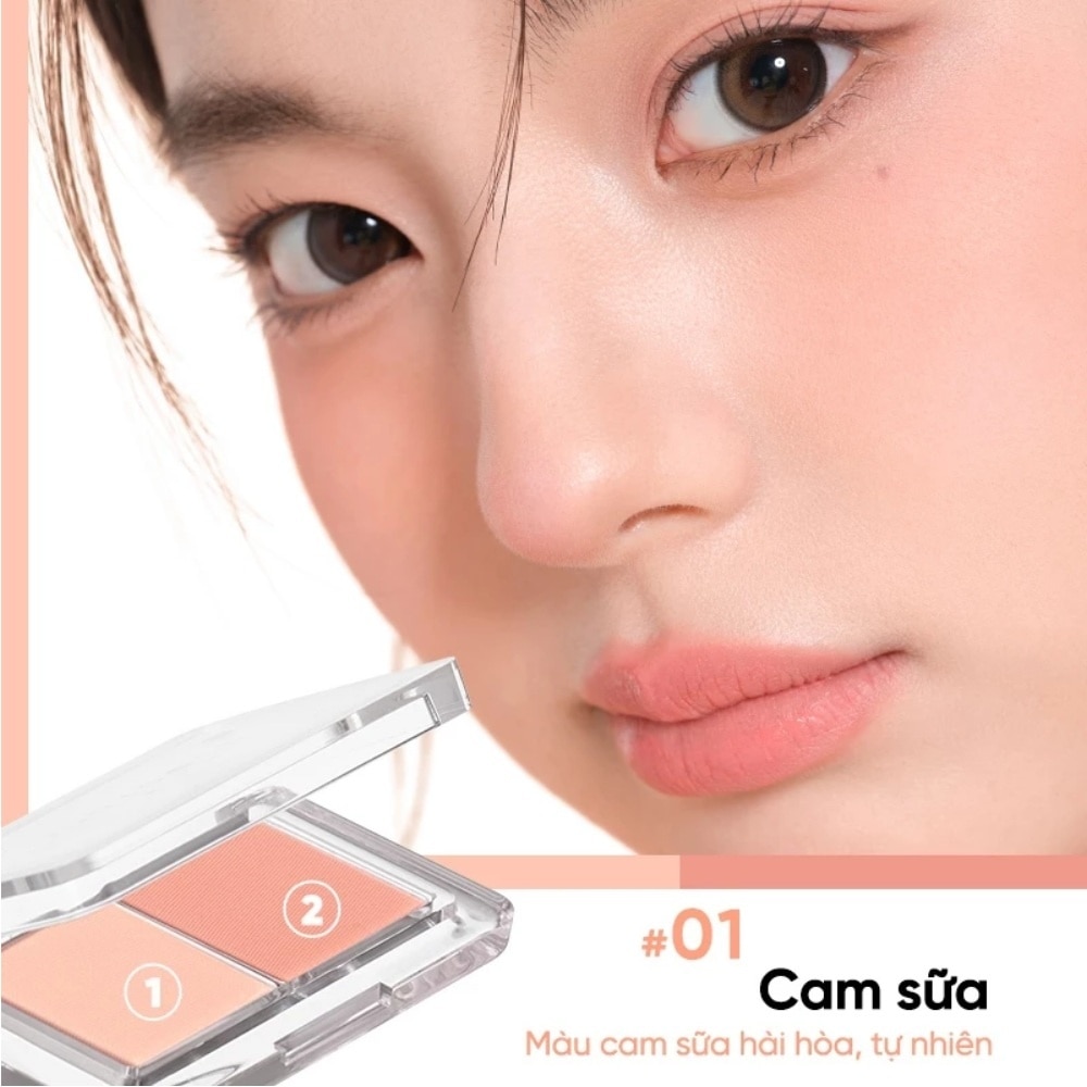 Phấn Má Hồng Judydoll Dual-Color Combination 3.9g .#01 image
