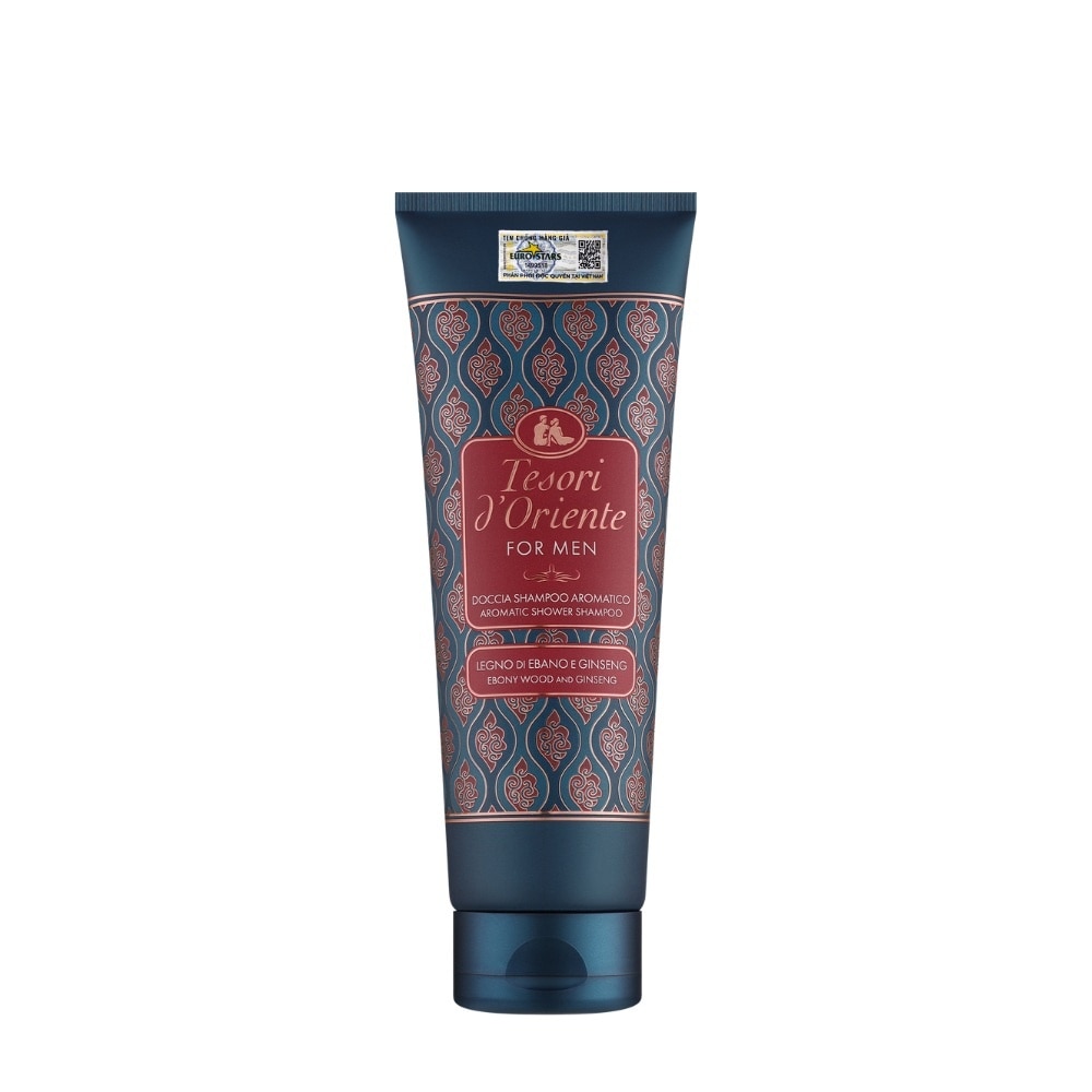 Sữa Tắm Nước Hoa Cho Nam Tesori d'Oriente Shower Shampoo Ebony Wood And Ginseng Hương Gỗ Mun 250ml image
