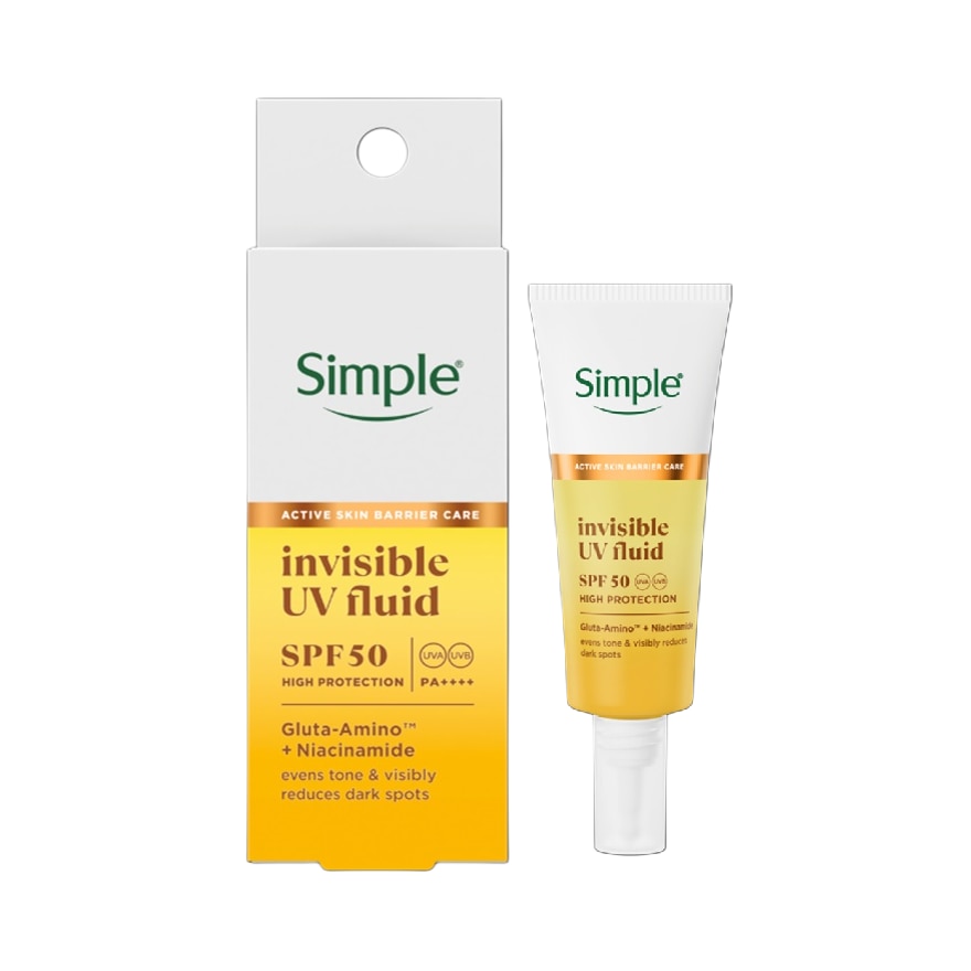Kem Chống Nắng Mỏng Nhẹ Tệp Màu Da Simple Invisible UV Fluid SPF50 PA++++ 40ml