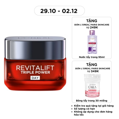 L'OREAL PARIS Kem Dưỡng Ban Ngày L'oréal Paris Revitalift Triple Power Age Correcting Cream Day 50ml image