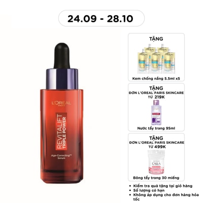 L'OREAL PARIS Dưỡng Chất Dưỡng Da L'oréal Paris Revitalift Triple Power Age Correcting Serum 30ml image