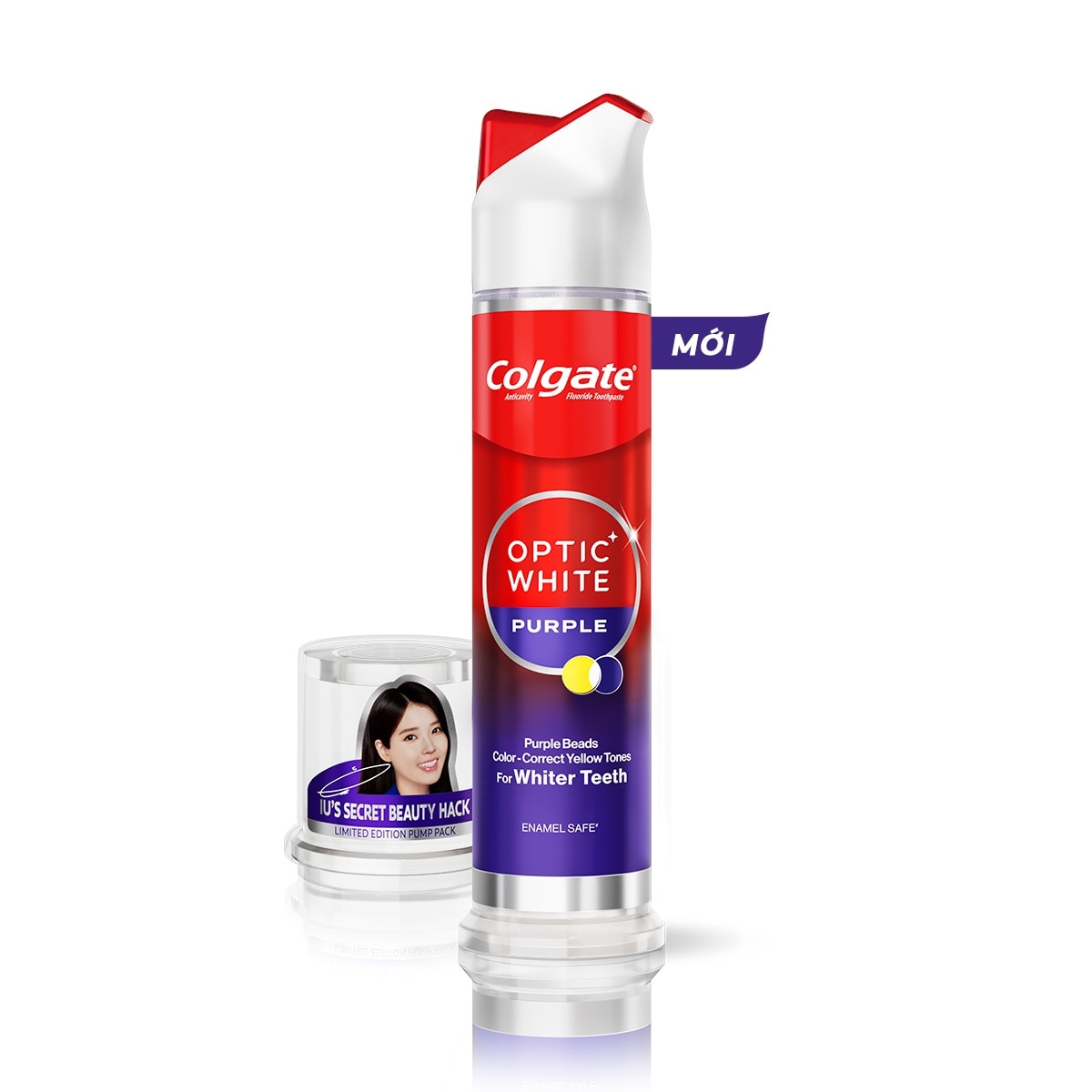 Kem Đánh Răng Colgate Optic White Purple Vòi Nhấn Thông Minh 130g image