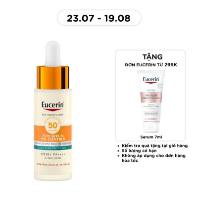 EUCERIN - Tinh Chất Chống Nắng Eucerin Sun Serum Oil Control SPF50+ PA++++ 30ml image
