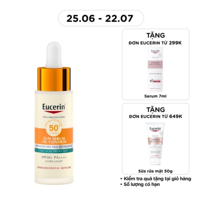 EUCERIN - Tinh Chất Chống Nắng Eucerin Sun Serum Oil Control SPF50+ PA++++ 30ml