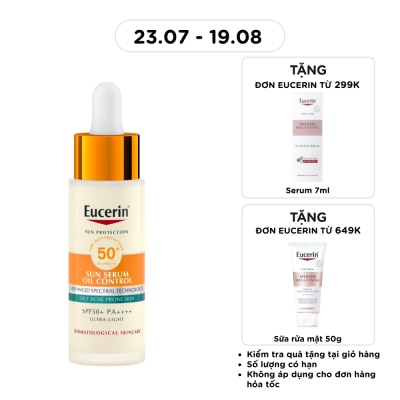 EUCERIN - Tinh Chất Chống Nắng Eucerin Sun Serum Oil Control SPF50+ PA++++ 30ml image