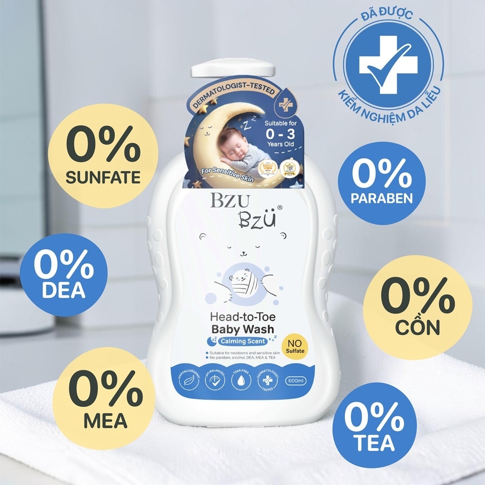 Bzu Bzu Head-To-Toe Baby Wash Calming Scent 600ml image
