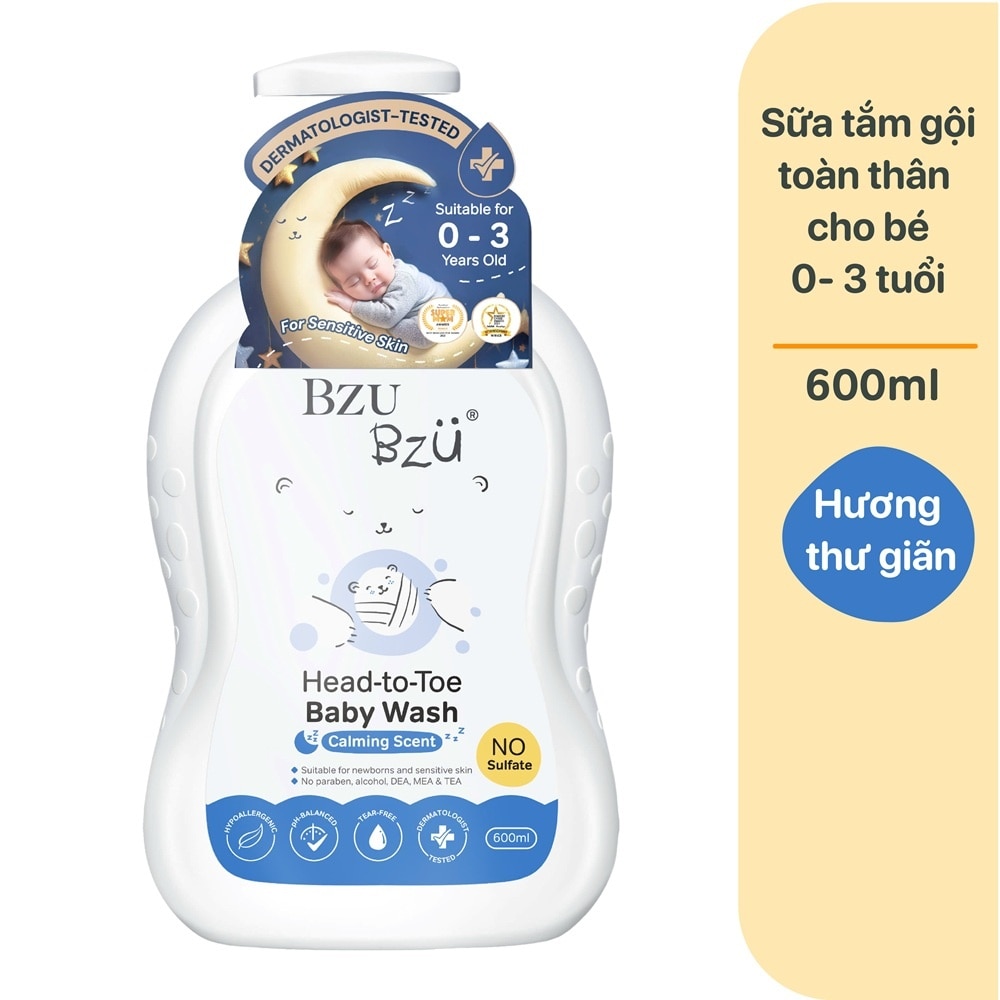 Bzu Bzu Head-To-Toe Baby Wash Calming Scent 600ml image
