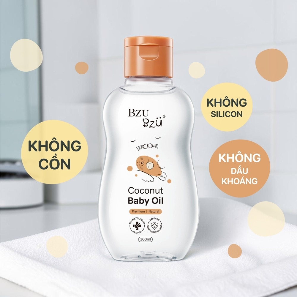 Dầu Dừa Cho Bé Bzu Bzu Coconut Baby Oil 100ml image