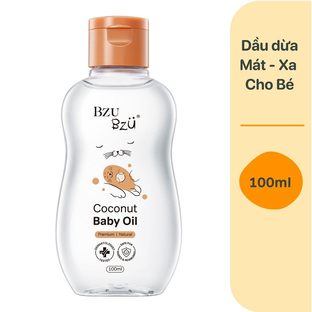 Dầu Dừa Cho Bé Bzu Bzu Coconut Baby Oil 100ml image