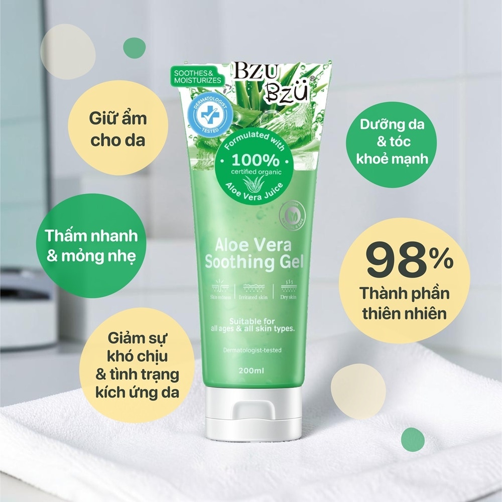 Gel Lô Hội Bzu Bzu Aloe Vera Soothing Gel 200ml image