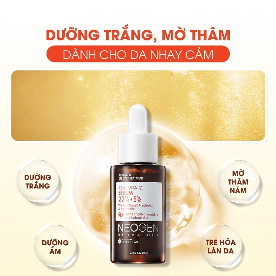 Tinh Chất Neogen Dermalogy Real Vita C Serum - Vitamin C & Vita C Acerola-Ple X & Niacinamide 32g image