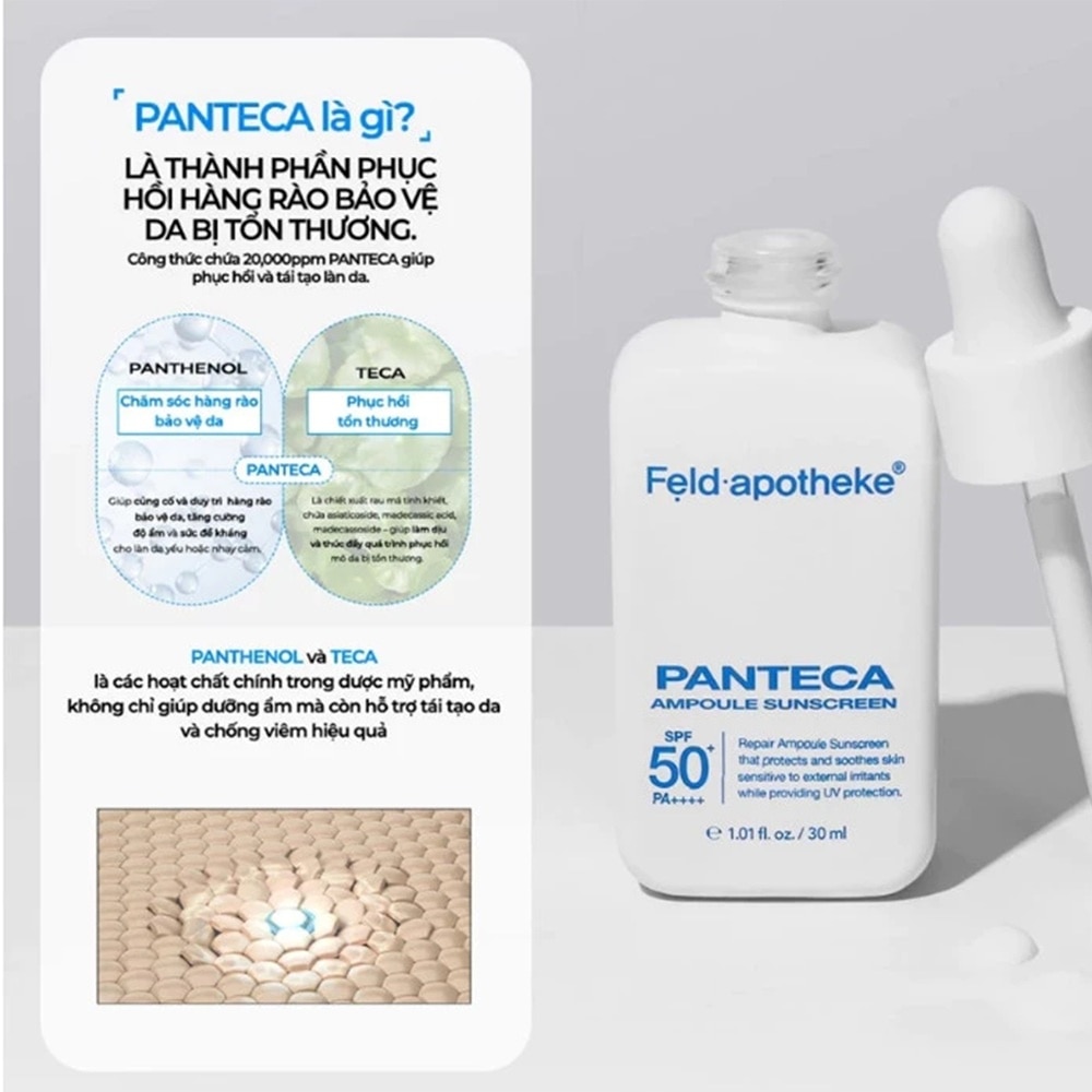 Tinh Chất Chống Nắng Làm Dịu, Phục Hồi Da Nhạy Cảm Feldapotheke Panteca Ampoule Sunscreen 30ml image