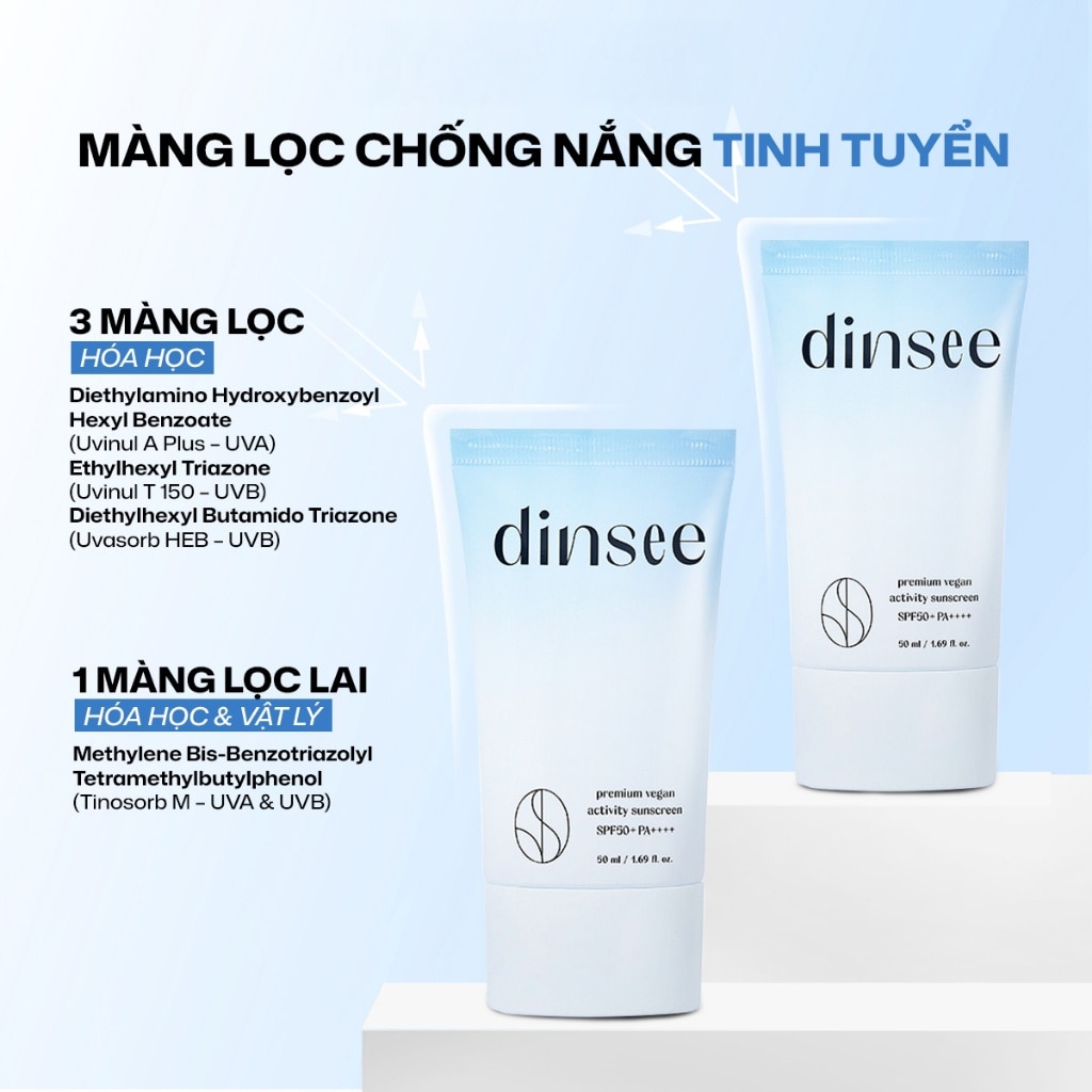 Kem Chống Nắng Cho Hoạt Động Ngoài Trời Dinsee Premium Vegan Activity Sunscreen SPF50+ PA++++ 50ml image