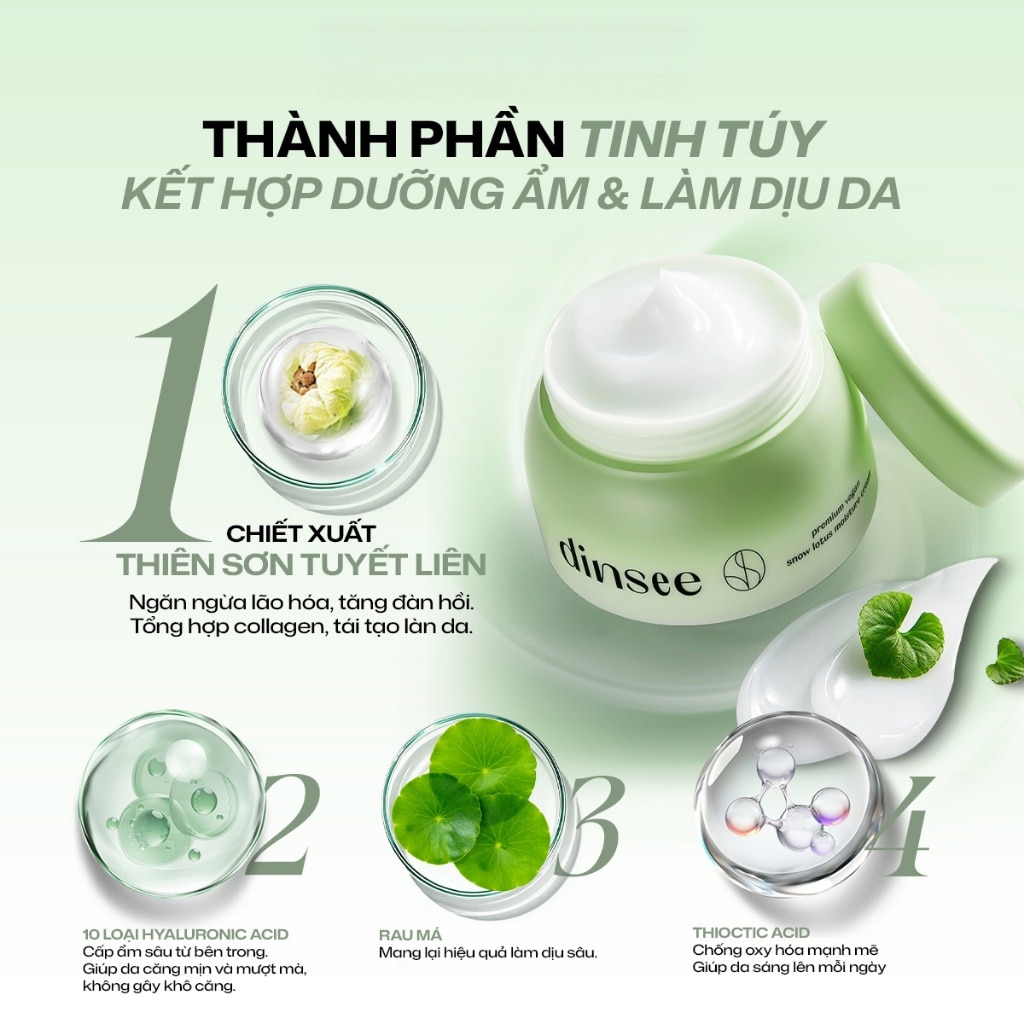 Dinsee Premium Vegan Snow Lotus Moisture Cream 50ml image