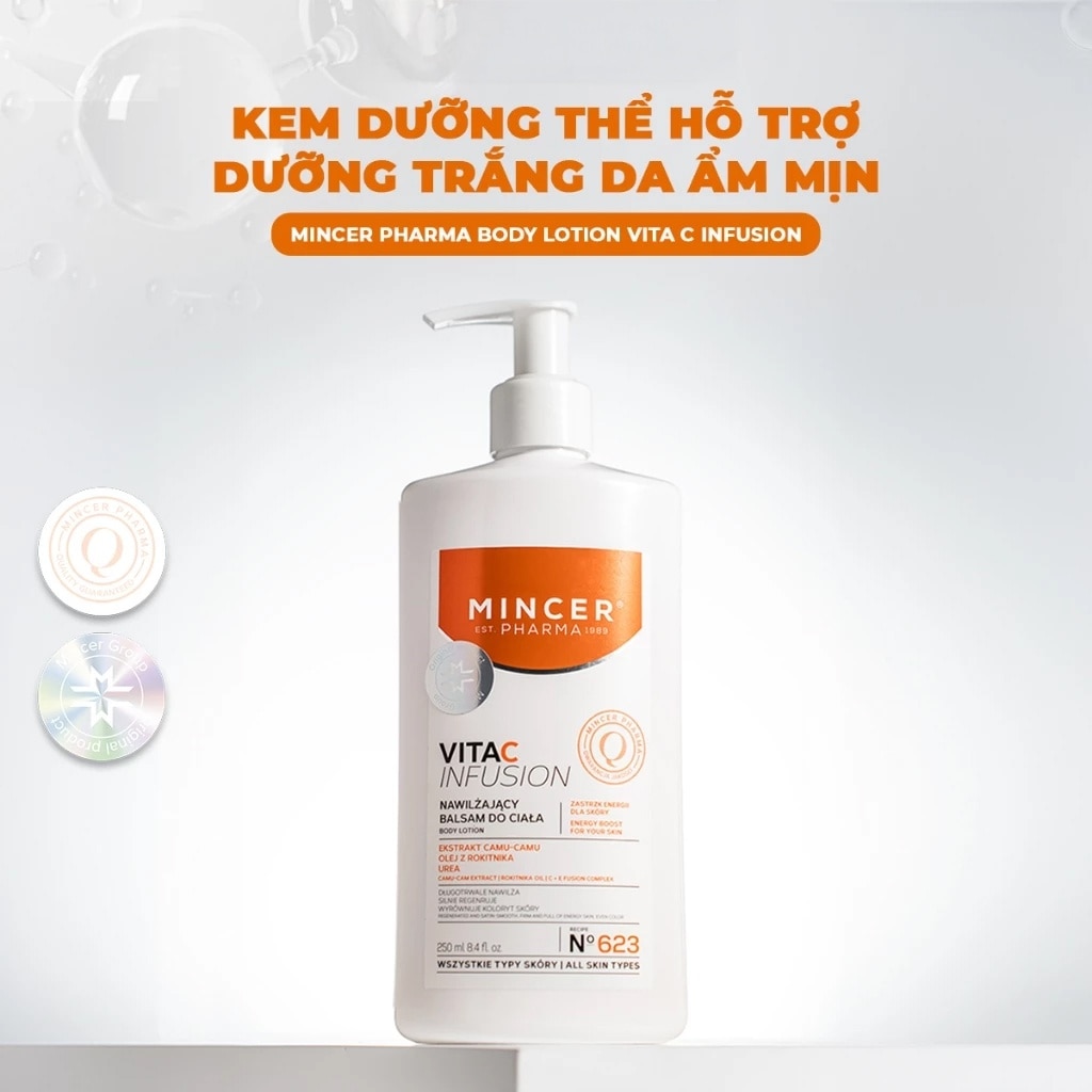 Kem Dưỡng Thể Trắng Da Ẩm Mịn Mincer Pharma Vita C Infusion 250ml image