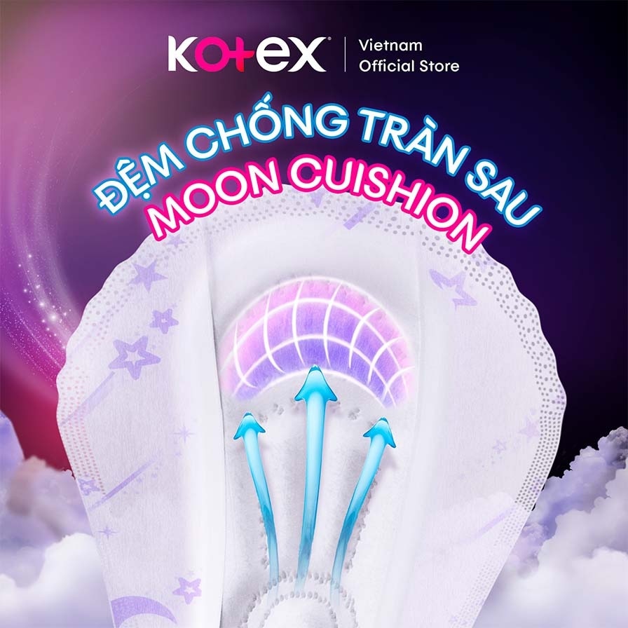 Băng Vệ Sinh Kotex Ban Đêm Mặt Bông Siêu Mỏng Cánh 35cm 8+1 Miếng image