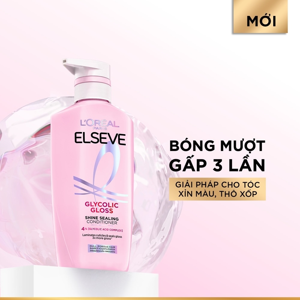 Dầu Xả L'oreal Elseve Glycolic Gloss Shine Sealing Conditioner 375ml image