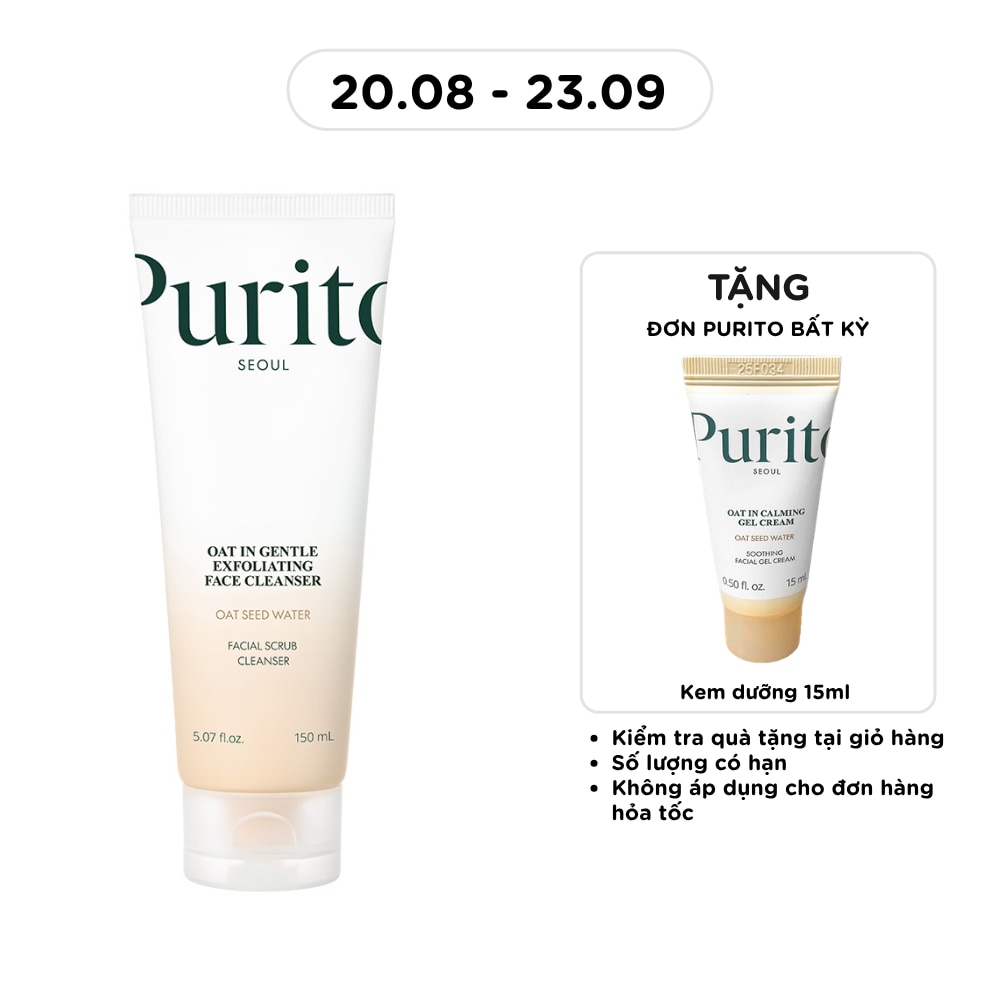 Sữa Rửa Mặt Purito Oat In Gentle Exfoliating Face Cleanser 150ml image