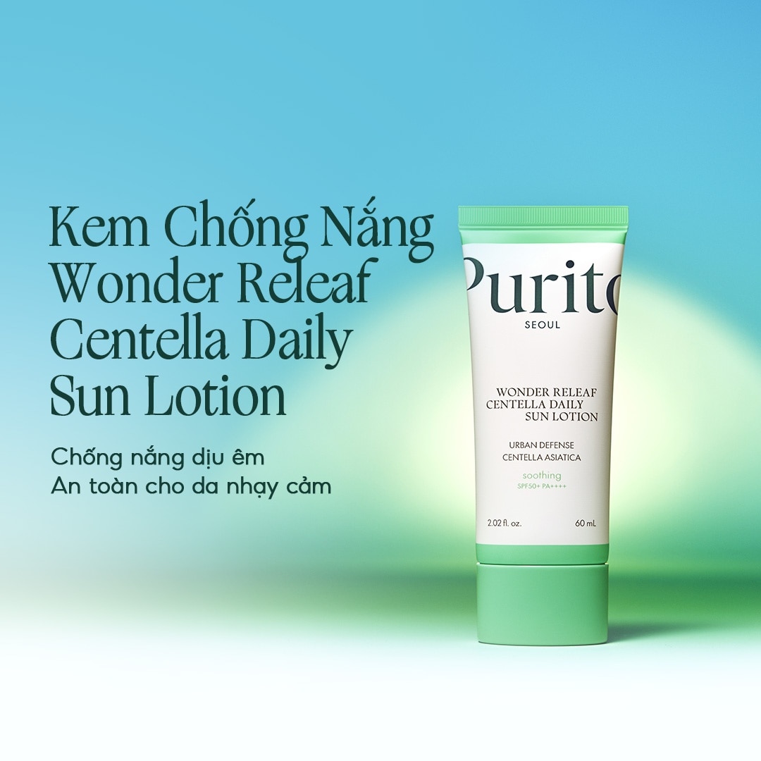 Tinh Chất Chống Nắng Rau Má Purito Wonder Releaf Centella Daily Sun Lotion SPF50+ PA++++ 60ml image