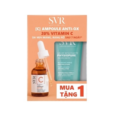 SVR - Combo SVR (Tinh Chất [C] Ampoule Anti-Ox Sáng Da 30ml+ Gel Rửa Mặt Physiopure Gelee Moussante 200ml) image