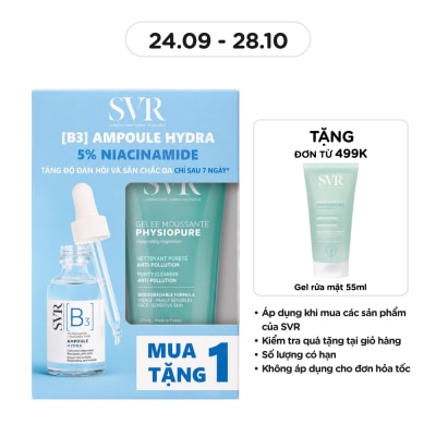 SVR Combo SVR (Tinh Chất [B3] Ampoule Hydra Dưỡng Ẩm 30ml+ Gel Rửa Mặt Physiopure Gelee Moussante 200ml) image