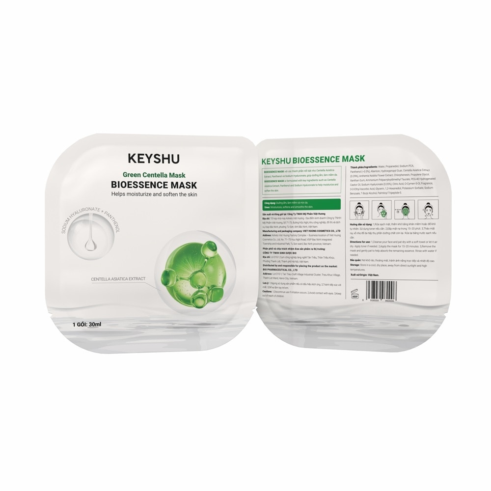Mặt Nạ Keyshu Bioessence Mask Rau Má 30ml image