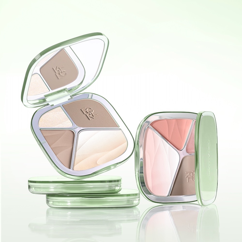 Phấn Tạo Khối 4 Ô Focallure 4-Color Highlighter Contour Palette 15.5g .#BR01 image