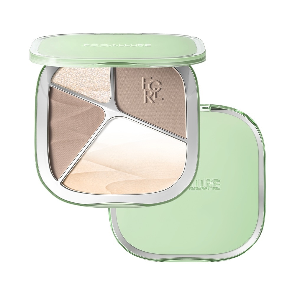 Phấn Tạo Khối 4 Ô Focallure 4-Color Highlighter Contour Palette 15.5g .#BR01 image