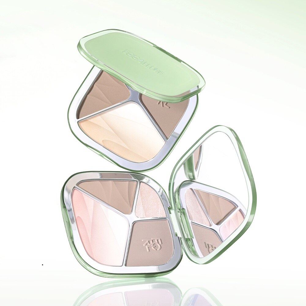 Phấn Tạo Khối 4 Ô Focallure 4-Color Highlighter Contour Palette 15.5g .#BR02 image