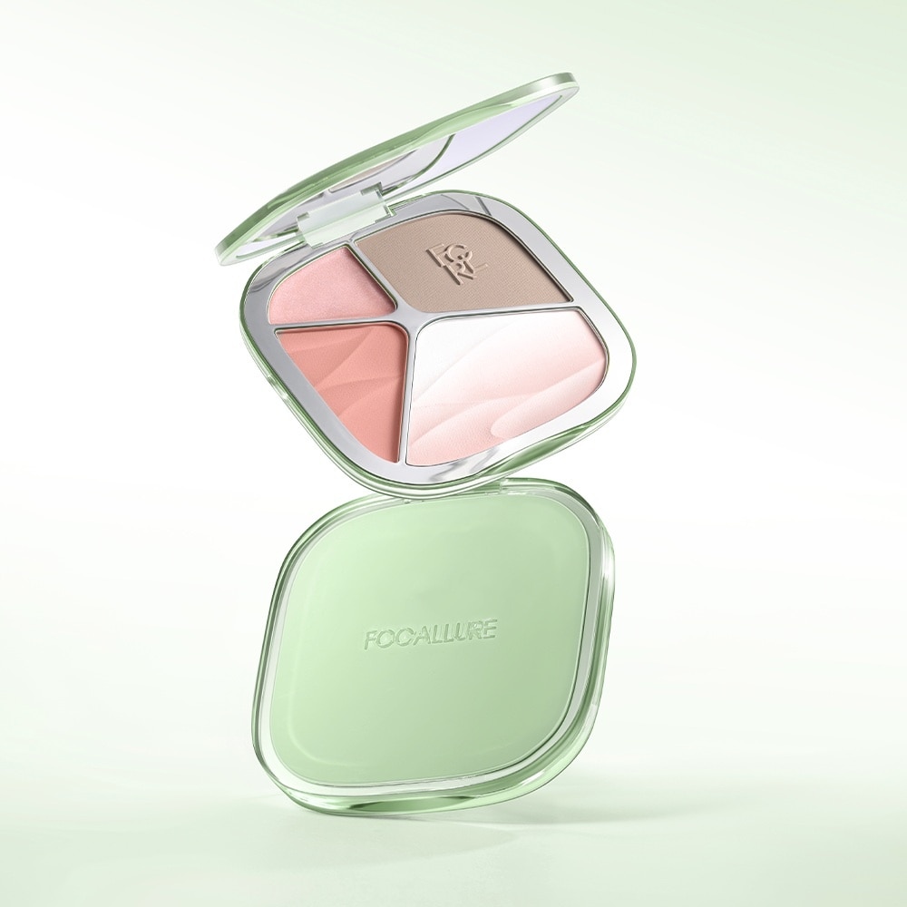 Phấn Tạo Khối 4 Ô Focallure 4-Color Highlighter Contour Palette 15.5g .#BR03 image