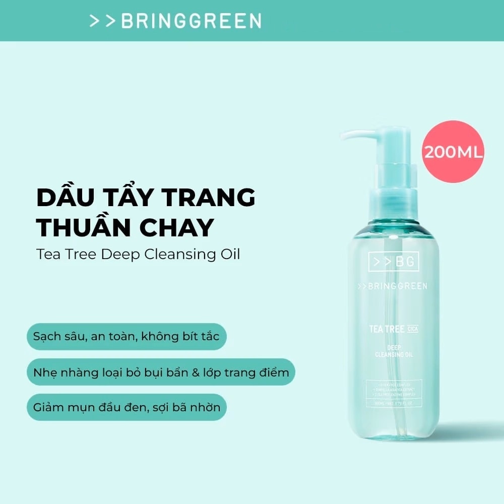 Dầu Tẩy Trang Bring Green Tea Tree Cica Deep Cleansing Oil 200ml image